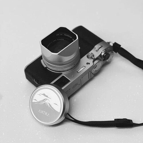 Artra Lab Lens Hood and Adapter Ring Set with Cap for FUJIFILM X100V and X100VI (Silver)