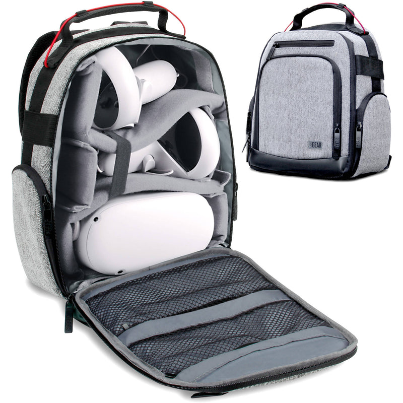 USA GEAR UBK Oculus VR Headset Backpack (Gray)