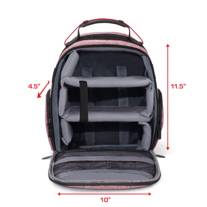 USA GEAR UBK Oculus VR Headset Backpack (Red)