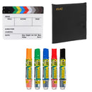 Dot Line Color Clapboard Kit with Case & Color Markers