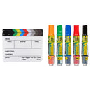 Dot Line Color Clapboard with Color Whiteboard Markers Kit