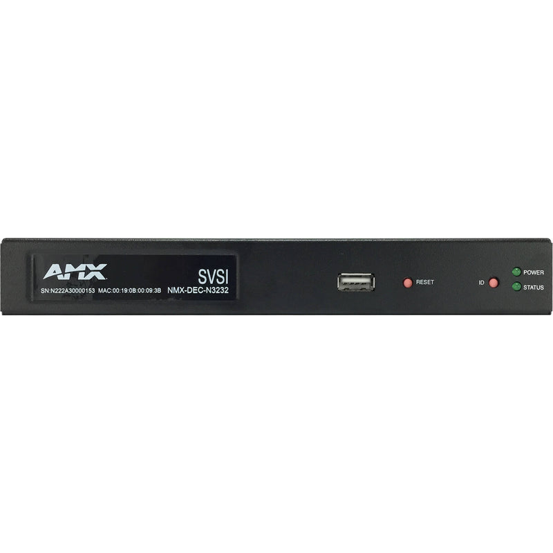 AMX NMX-DEC-N3232 H.264 Compressed Video over IP Decoder (Standalone)