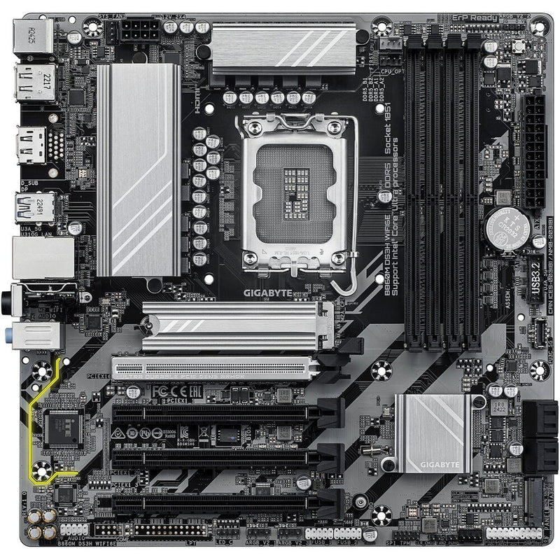 Gigabyte B860M DS3H WIFI6E LGA 1851 Micro-ATX Motherboard