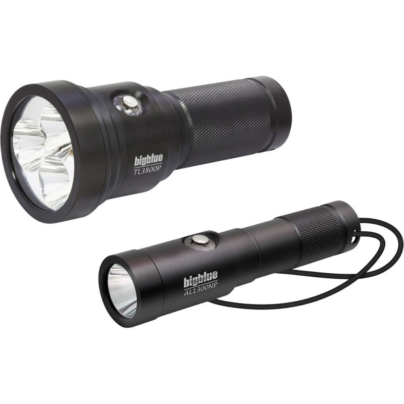 Bigblue TL3800P & AL1300NP LED Diving Light Combo Pack