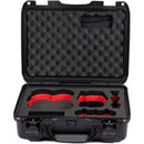 Foama Waterproof Carry-On Hard Shell-Case for DJI Avata 2 Fly More Combo (Black/Red)