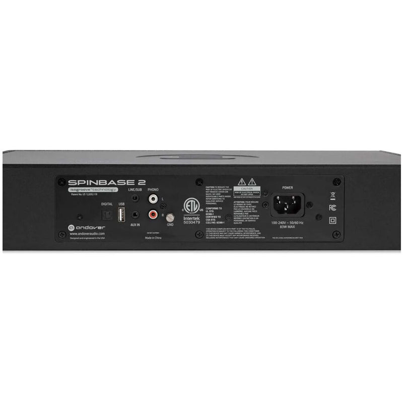 Andover Audio SpinBase 2 Turntable Speaker Base with Bluetooth (Black)