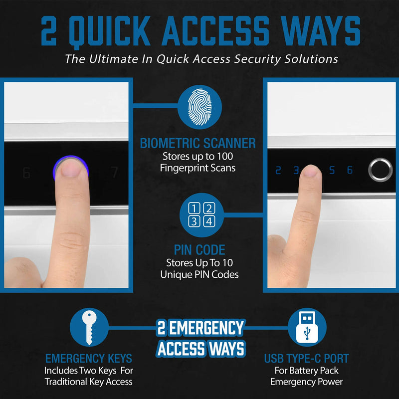 Barska Diamond Touch Screen Biometric Keypad Safe (345.6 in&sup3;)
