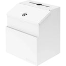 Barska Suggestion & Ballot Drop Box with Paper Holder & Key Lock (White)