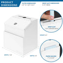 Barska Suggestion & Ballot Drop Box with Paper Holder & Key Lock (White)