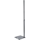 K&M Speaker Stand with Center, Edge, and Corner Mounting (15.98 x 15.98" Base, Black)