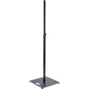 K&M Speaker Stand with Center, Edge, and Corner Mounting (15.98 x 15.98" Base, Black)