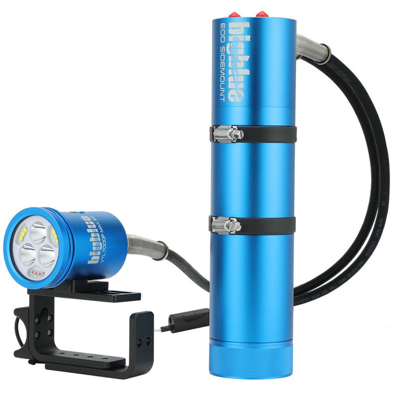 Bigblue VTL7000P MAX EOD Canister LED Spotlight with Side Mount (Blue)