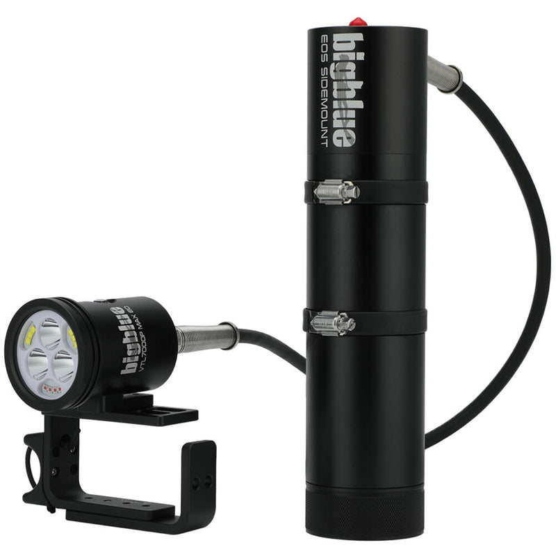Bigblue VTL7000P MAX EOD Canister LED Spotlight with Back Mount (Black)