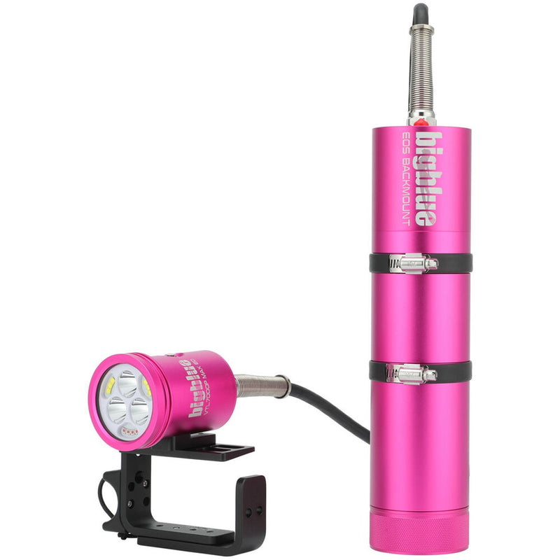 Bigblue VTL7000P MAX EOD Canister LED Spotlight with Back Mount (Pink)