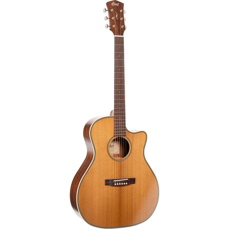 Cort Essence Series Grand Auditorium Acoustic/Electric Guitar (Natural Semi-Gloss)