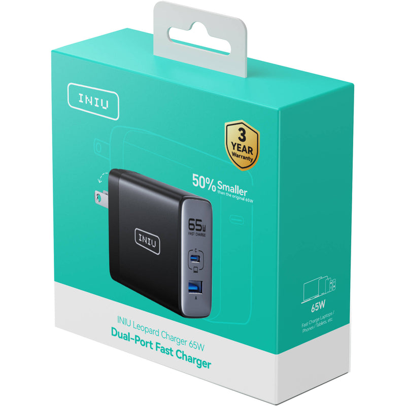 INIU Leopard 65W 2-Port USB Wall Charger