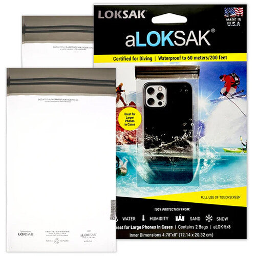 LOKSAK aLOKSAK 5 x 9" Waterproof Bags (2-Pack)