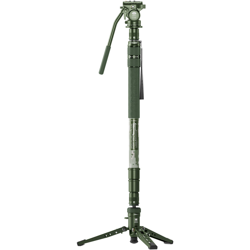 Sirui CVM-145P+CT5X 3-Section Carbon Fiber Monopod Kit (Cobalt Green)
