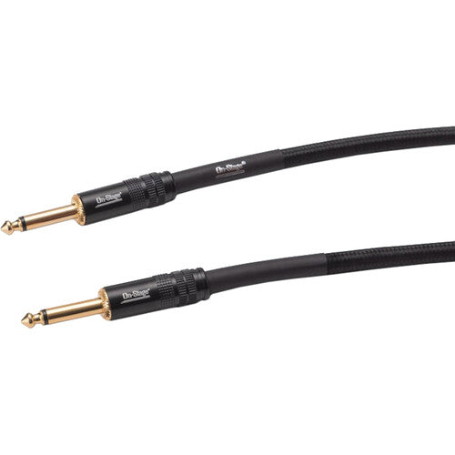 On-Stage Braided Straight 1/4" Male to Straight 1/4" Male Instrument Cable (15')