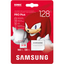 Samsung 128GB PRO Plus Sonic the Hedgehog UHS-I microSDXC Memory Card with SD Adapter