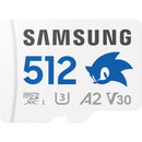 Samsung 512GB PRO Plus Sonic the Hedgehog UHS-I microSDXC Memory Card with SD Adapter