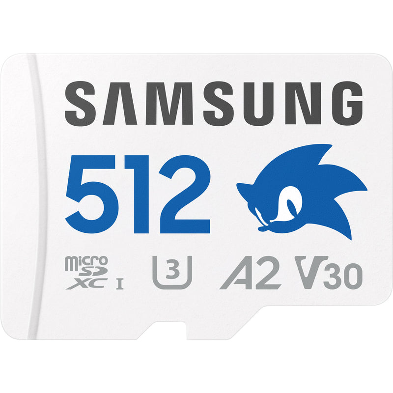 Samsung 512GB PRO Plus Sonic the Hedgehog UHS-I microSDXC Memory Card with SD Adapter