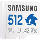 Samsung 512GB PRO Plus Sonic the Hedgehog UHS-I microSDXC Memory Card with SD Adapter