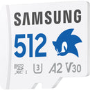 Samsung 512GB PRO Plus Sonic the Hedgehog UHS-I microSDXC Memory Card with SD Adapter