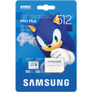 Samsung 512GB PRO Plus Sonic the Hedgehog UHS-I microSDXC Memory Card with SD Adapter