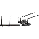 VocoPro Digital-Quad-C-500 Wireless System with Four Tabletop Microphones (900 MHz)