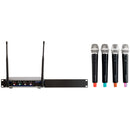 VocoPro Digital-Quad-500 Four-Channel UHF Wireless Handheld Microphone System (500 MHz)
