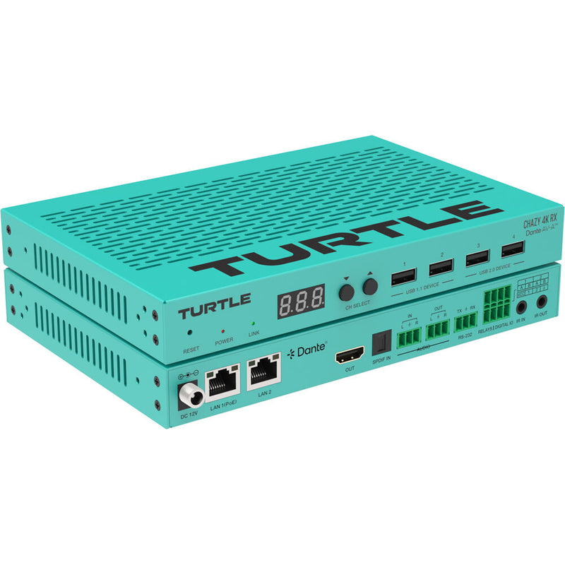 Turtle AV Chazy 4K RX Dante AV-A HDMI Decoder