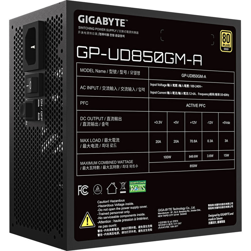 Gigabyte UD850GM-A 850W 80 PLUS Gold Modular Power Supply