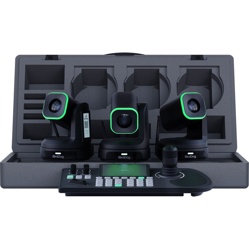 BirdDog 3 x X1 PTZ Cameras & KBD PTZ Controller Bundle (Black)
