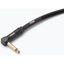 On-Stage Braided Straight 1/4" Male to Right-Angle 1/4" Male Instrument Cable (10')