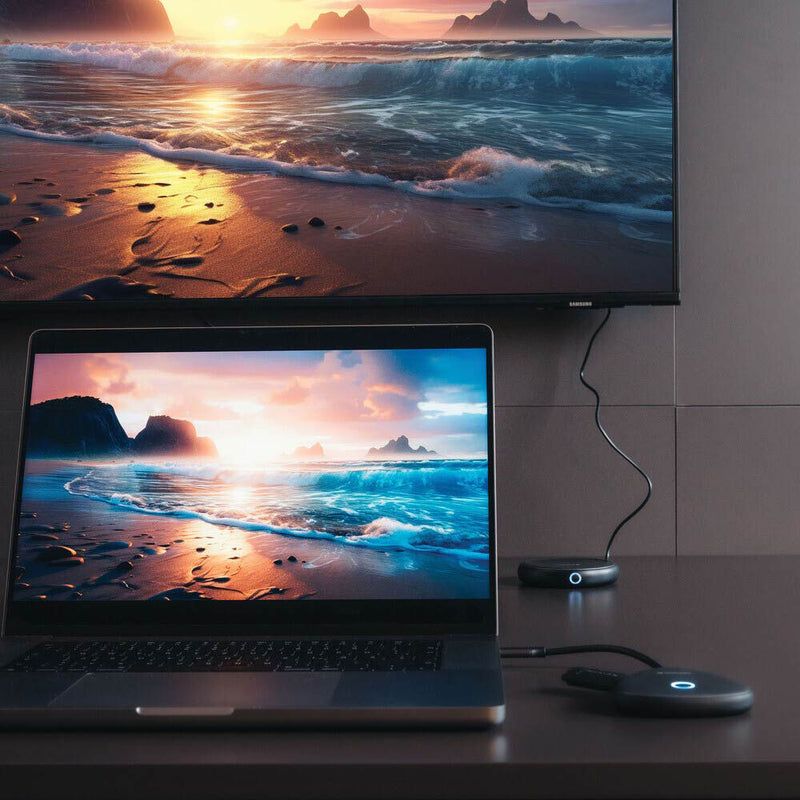 Verbatim WDA-01 Share My Screen 1080p USB-C Wireless Display Adapter with USB Hub and Card Reader