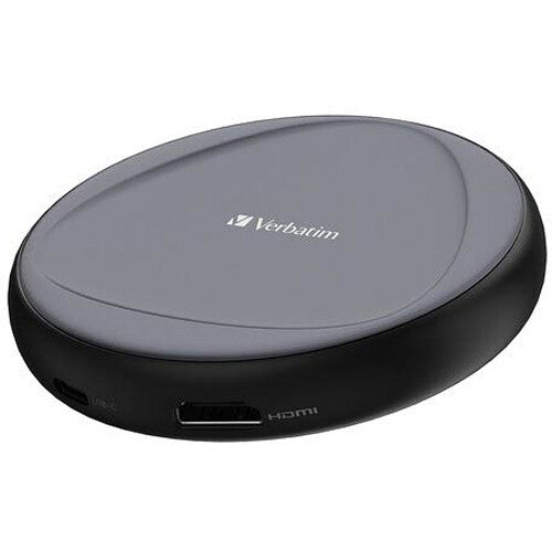Verbatim WDA-02 Share My Screen 4K USB-C Wireless Display Adapter with USB Hub and Card Reader