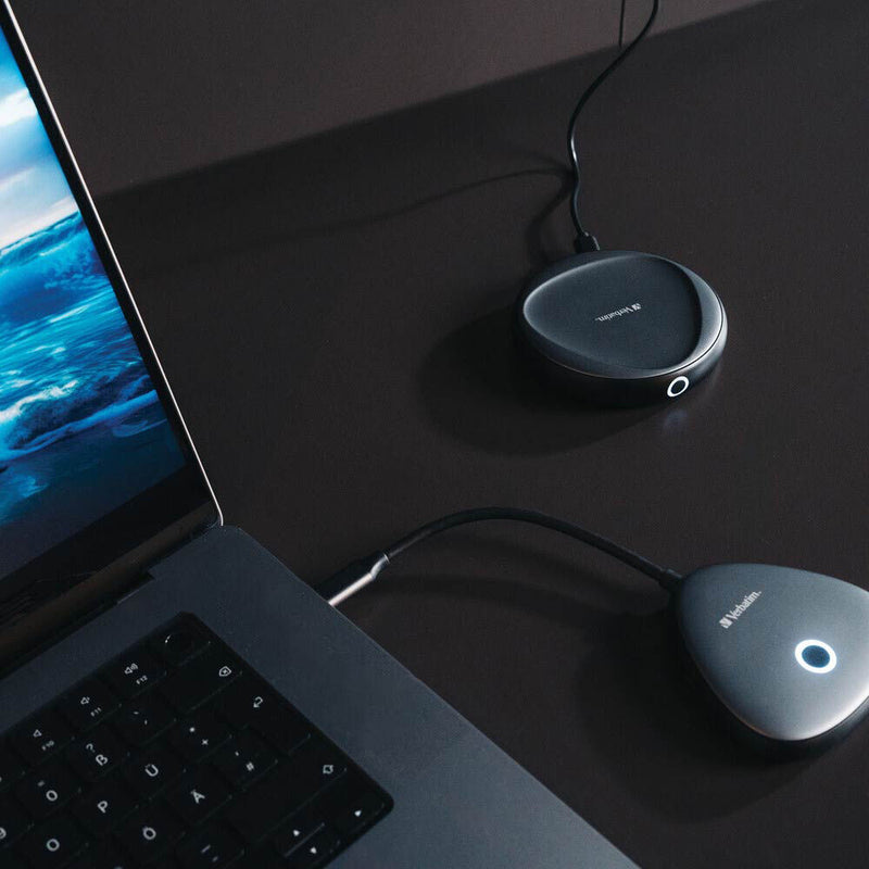 Verbatim WDA-02 Share My Screen 4K USB-C Wireless Display Adapter with USB Hub and Card Reader