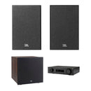 JBL MA310 5.2-Channel A/V Receiver with Stage 240B Bookshelf & 200P Subwoofer Kit (Espresso/Black)