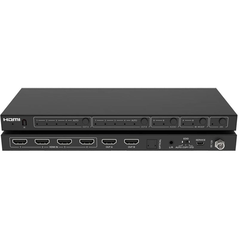 DVDO 4K 4x2 HDMI Matrix Switcher with Audio Outputs, HDR & ARC