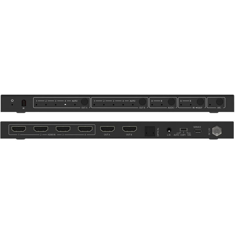 DVDO 4K 4x2 HDMI Matrix Switcher with Audio Outputs, HDR & ARC