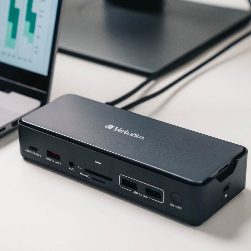 Verbatim 15-in-1 USB-C Pro Docking Station with 256GB Vi3000 SSD