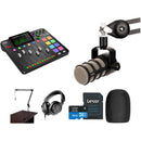 RODE RODECaster Pro II Podcasting Kit with PodMic, Broadcast Arm, and Headphones