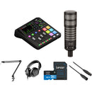 RODE RODECaster Duo Podcasting Kit with 512 AUDIO Limelight Mic, Boom Arm & Headphones
