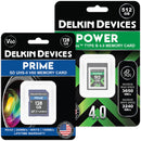 Delkin Devices 512GB POWER CFexpress 4.0 Type B Memory Card & 128GB PRIME UHS-II SDXC Memory Card Bundle