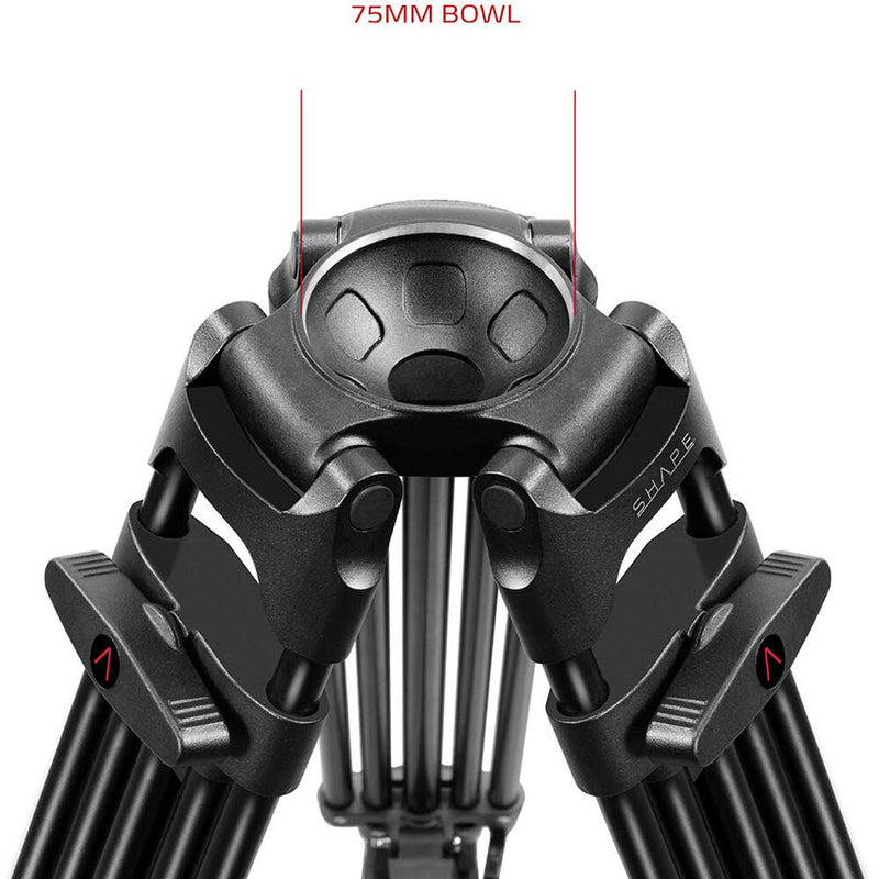 SHAPE Freelance Heavy-Duty Tripod with Fluid Head