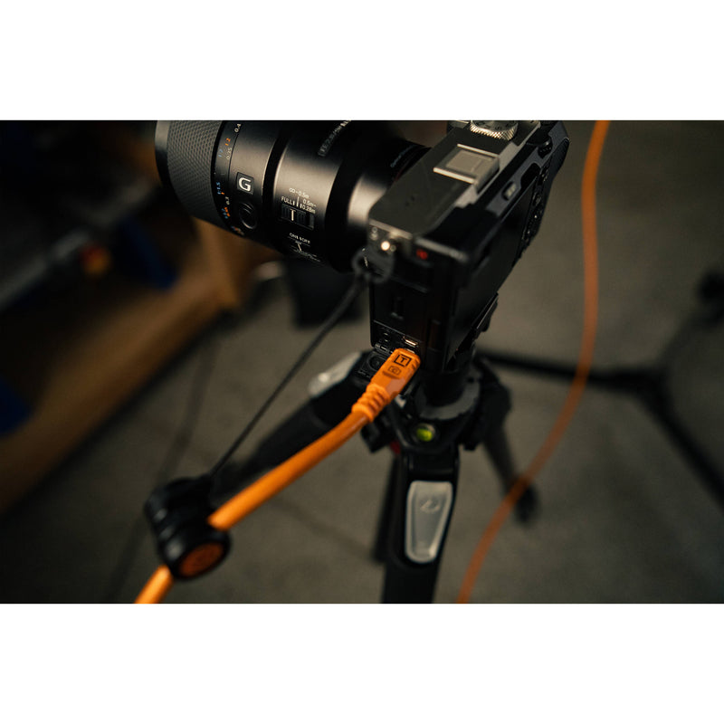 Tether Tools TetherPro Optima USB-C Cable (10', High-Visibility Orange)
