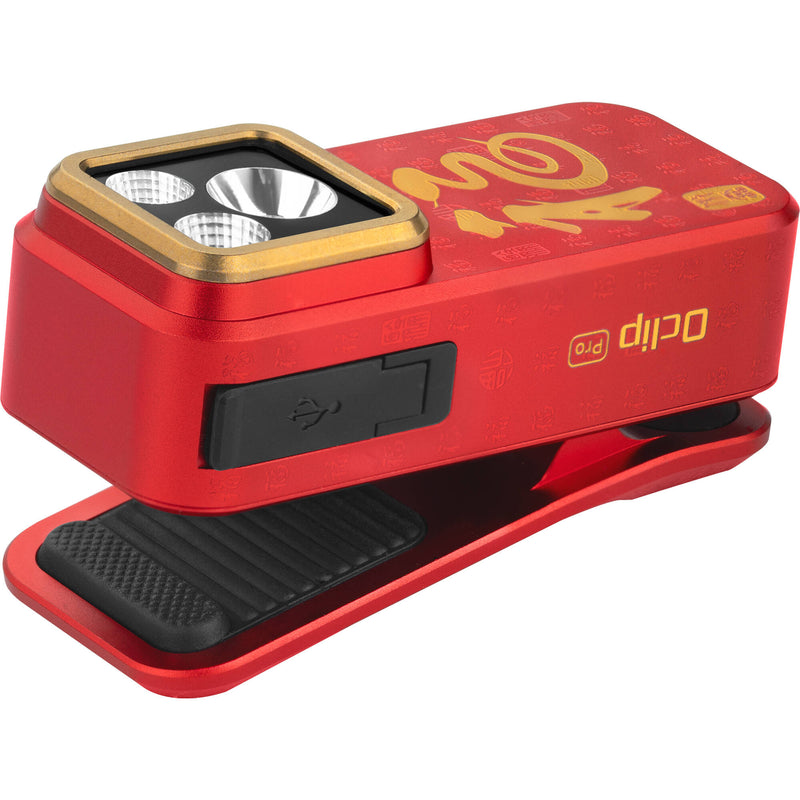 Olight Oclip Pro Rechargeable Clip-On Light (Orange with Fortune Snake Logo)