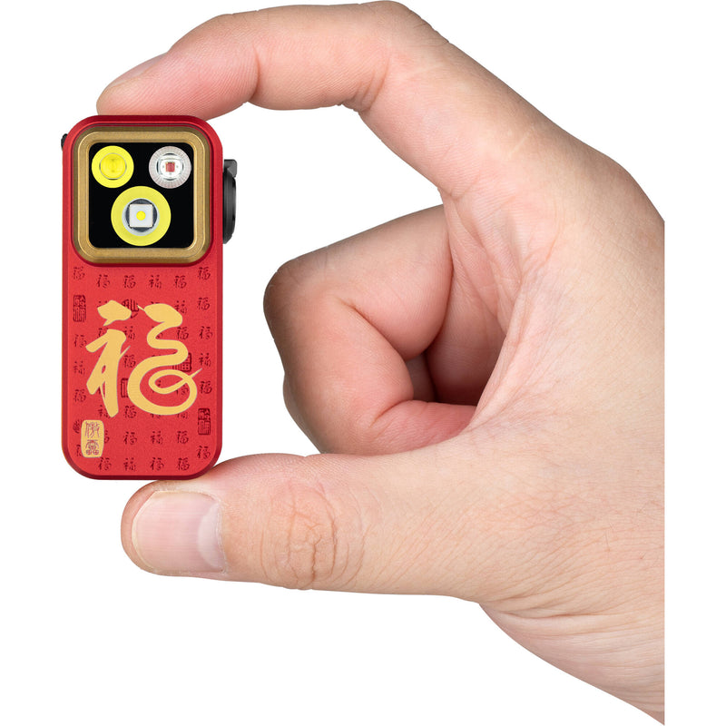 Olight Oclip Pro Rechargeable Clip-On Light (Orange with Fortune Snake Logo)
