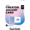 SanDisk 128GB Creator Series UHS-I microSDXC Memory Card with SD Adapter